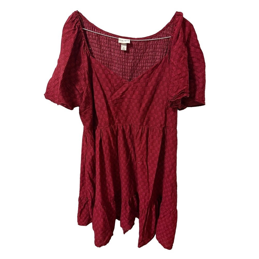 Ava & Viv burgundy dress 2x